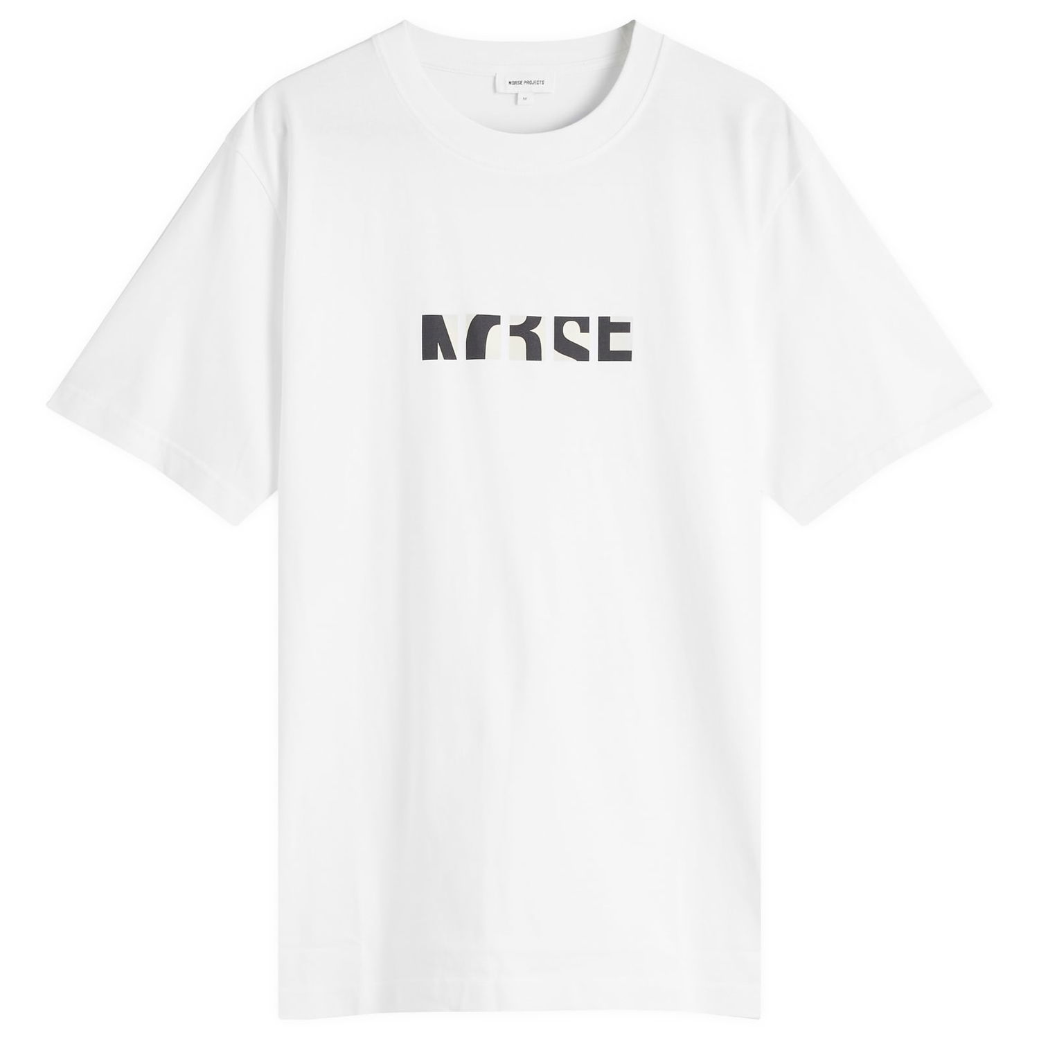 Tričko NORSE PROJECTS Norse Projects Johannes Zoom Logo Print T-Shirt, Size Large Biela | N01-0688-0001, 1