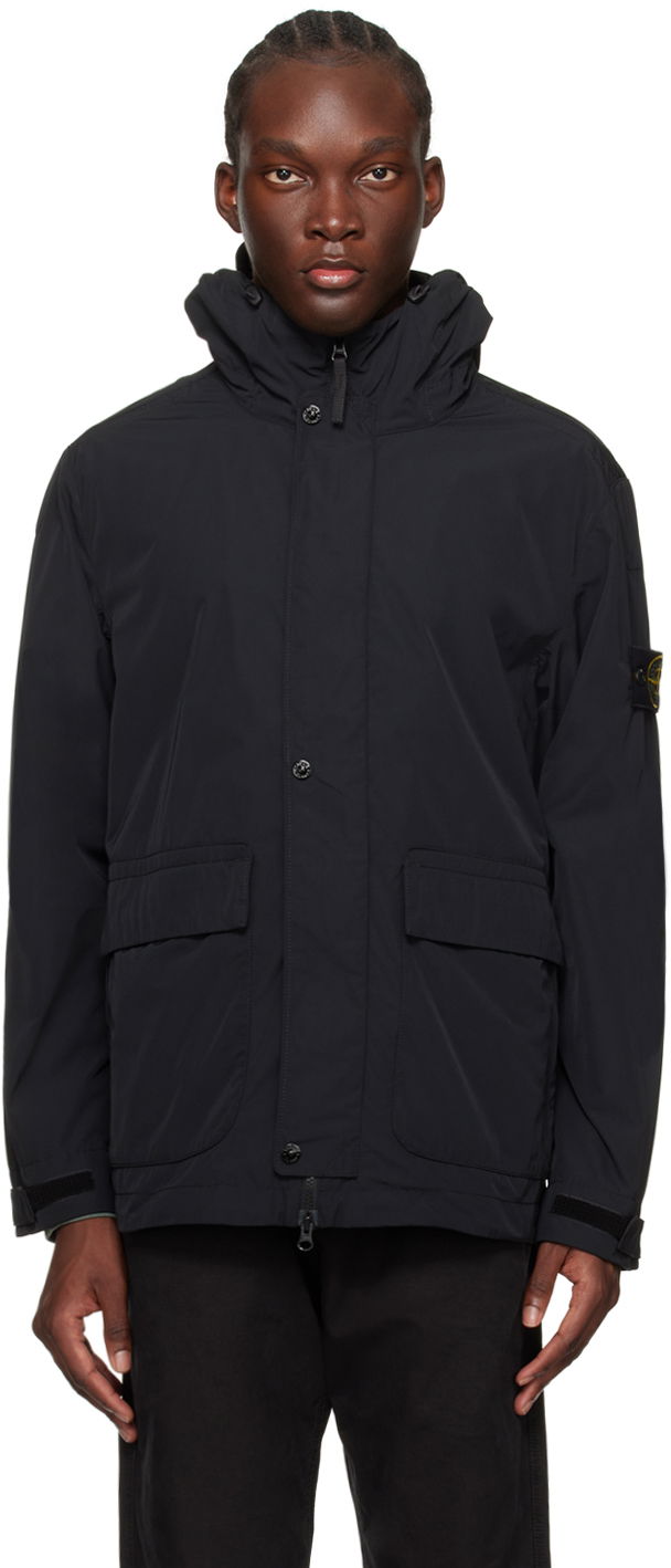 Pláštenka Stone Island Patch Coat Čierna | 801541526, 0