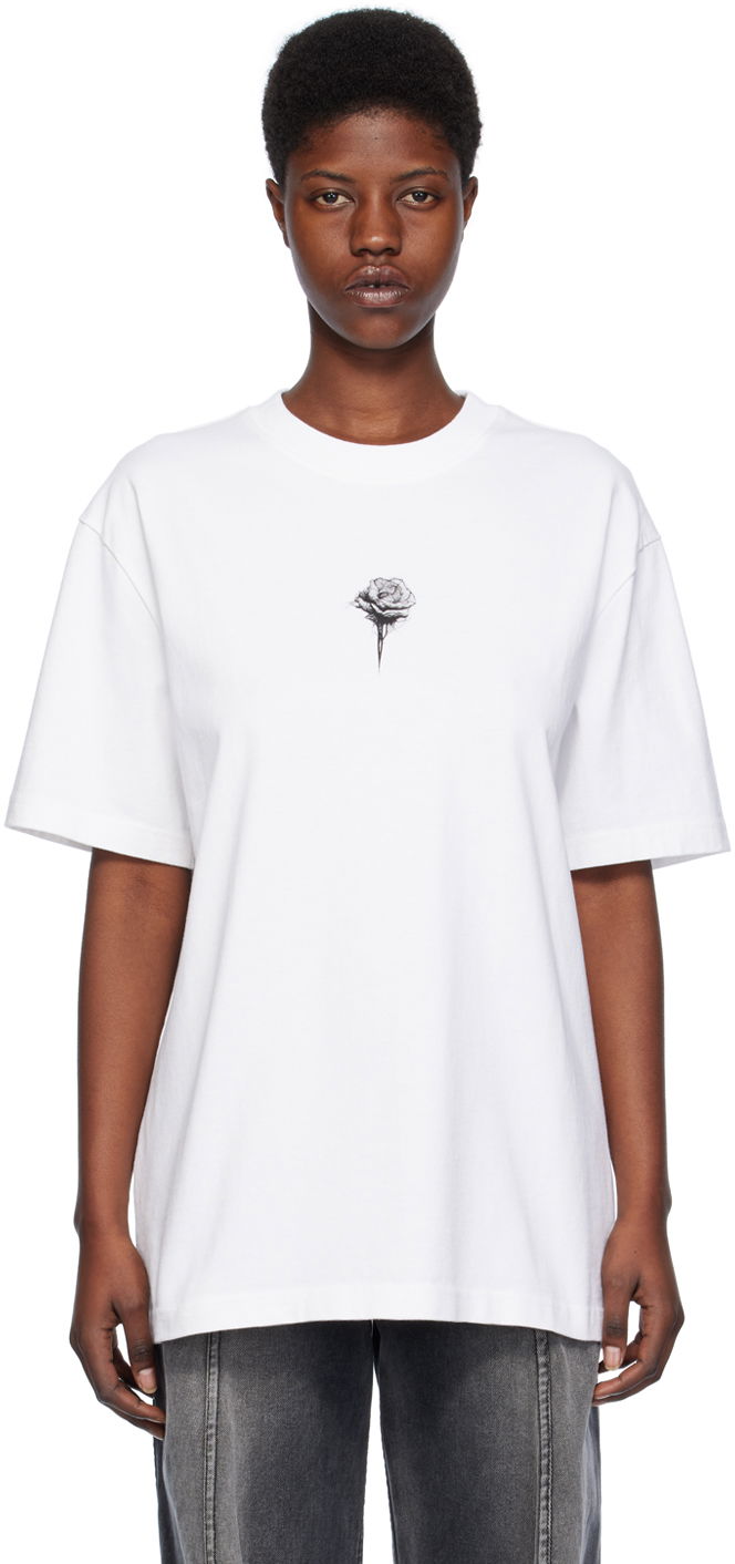 Tričko Han Kjøbenhavn Han Kjobenhavn Rose Graphic T-Shirt Biela | M-133227, 0