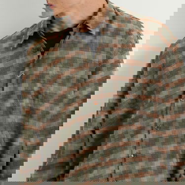Košeľa OUR LEGACY Our Legacy Borrowed Shirt, Iowa Flannel Check Zelené | M4252BI, 5