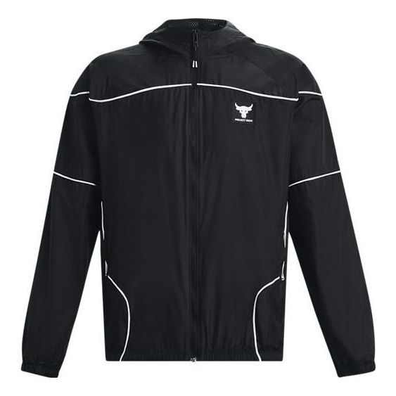 Vetrovka Under Armour Project Rock Men's Woven Training Jacket Čierna | 1378587-001