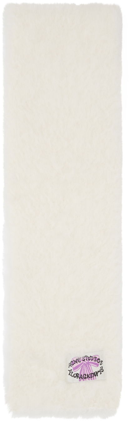 Šál Acne Studios Narrow Fluffy Scarf by Acne Studios Biela | CA0346-, 0