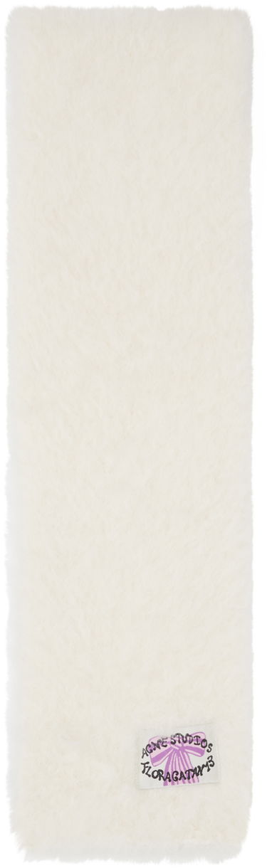 Šál Acne Studios Narrow Fluffy Scarf by Acne Studios Biela | CA0346-, 0