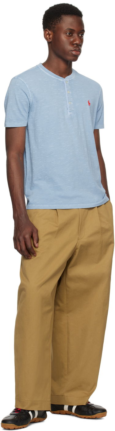 Polo tričko Polo by Ralph Lauren Polo Ralph Lauren Slub Jersey Henley T-Shirt Modrá | 710964485002, 3