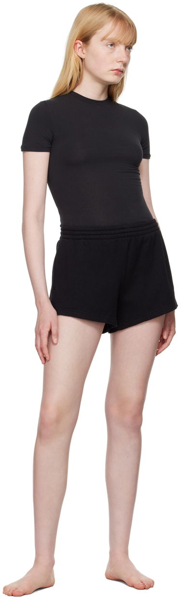 Šortky SKIMS SKIMS Cotton Fleece Shorts Čierna | BO-SHO-5561W, 3