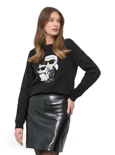 Mikina KARL LAGERFELD Ikonik 2.0 Sweatshirt Čierna | 230W1803