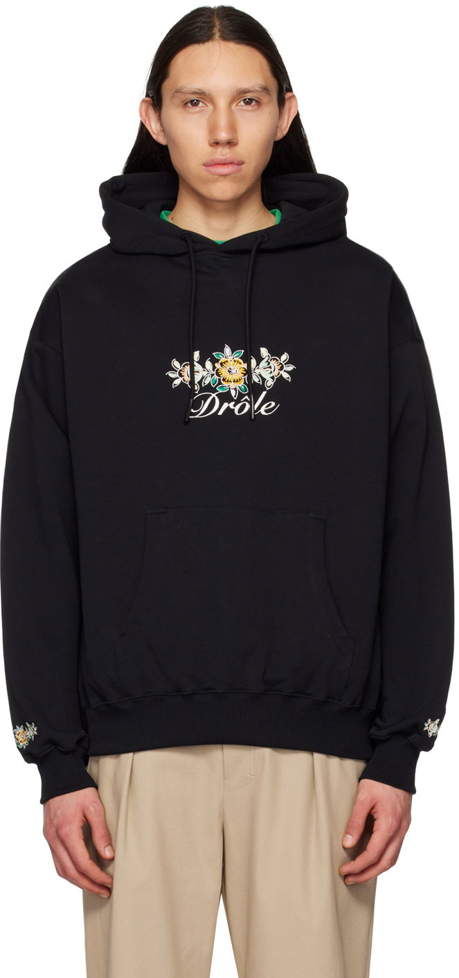 Mikina Drôle de Monsieur Black 'Le Drôle Fleuri' Čierna | B-HO126-CO001-BL, 0