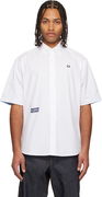 'AAPENOW' Moonface Logo Short Sleeve Button-Up Shirt
