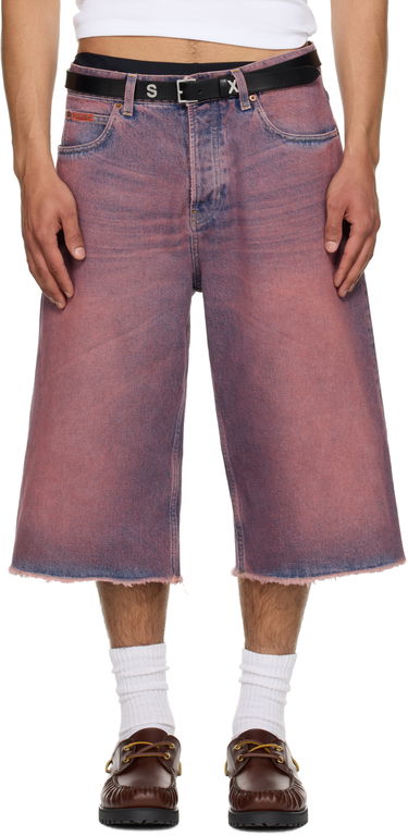 Šortky Martine Rose Martine Rose Frayed Denim Shorts Ružová | 247WD06115, 0