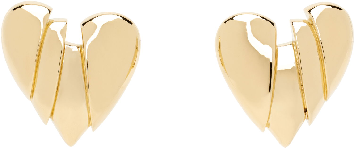 Náušnice Amina Muaddi Muaddi Heartbreaker Earrings Metalická | HEARTBREAKER EARRING, 0