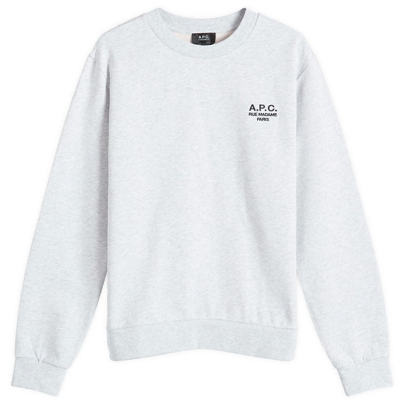 Mikina A.P.C. Rue Madame Logo Crew Sweat Biela | COHBV-M27913-TPN