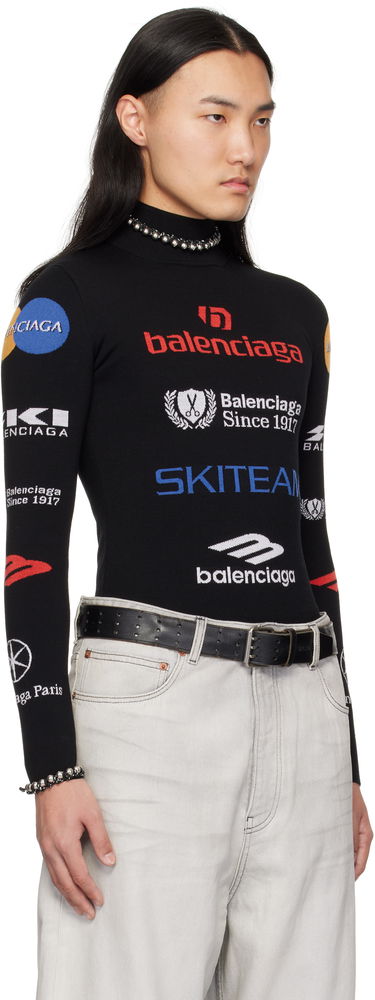 Sveter Balenciaga Ski Long Sleeve Fitted Turtleneck Čierna | 807778-T1699-2771, 1