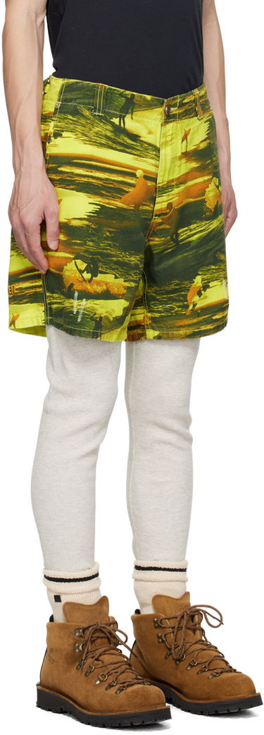 Šortky ERL Graphic Print Cotton Shorts Žltá | ERL06P002, 4
