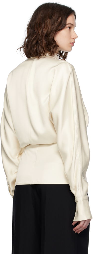 Košeľa TOTEME TOTEME Wrap Satin Blouse Béžová | 253-WRT0543-FB0382, 2