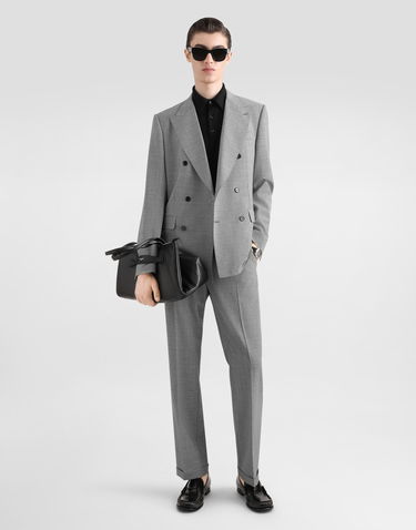 Nohavice Dolce & Gabbana Dolce & Gabbana Tailored Wool Houndstooth Pants Šedá | GP0B8TFQ2OIS0984, 1
