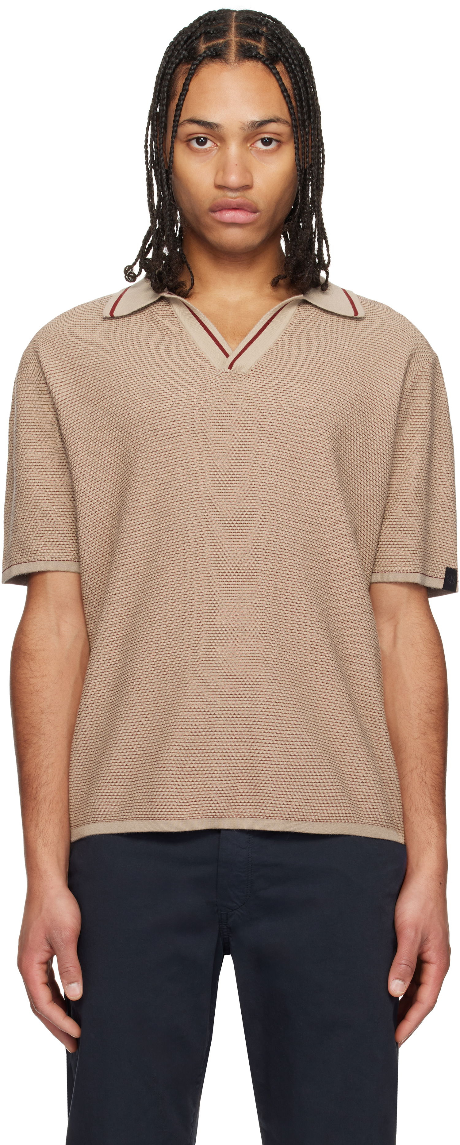 Polo tričko rag & bone Rag & Bone Harvey Jonny Collar Polo Béžová | MBS24H041BC41, 0
