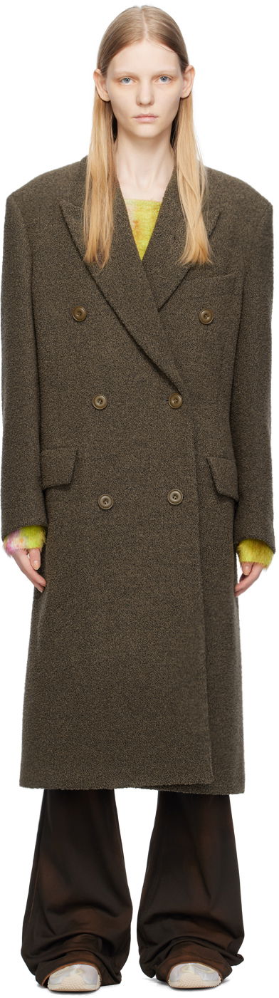 Kabáty Acne Studios Taupe Double Breasted Šedá | A90542-, 0