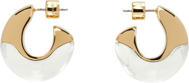 Náušnice LANVIN Fargo Gold-Tone and Clear Hoop Earrings Metalická | AW-CJFBO1-REFG-E25, 0