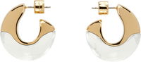 Fargo Gold-Tone and Clear Hoop Earrings
