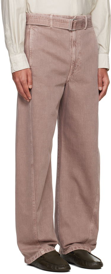 Cargo nohavice LEMAIRE Lemaire Belted Wide-Leg Trousers Ružová | PA326 LD1017, 1
