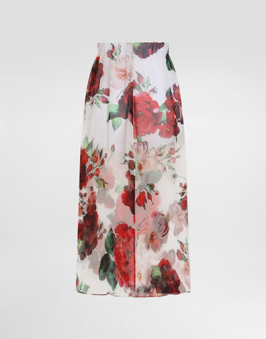 Sukňa Dolce & Gabbana Dolce & Gabbana Rose-Print Chiffon Midi Skirt Rôznofarebný | F4BBOTIS1Y6HA5PD, 2