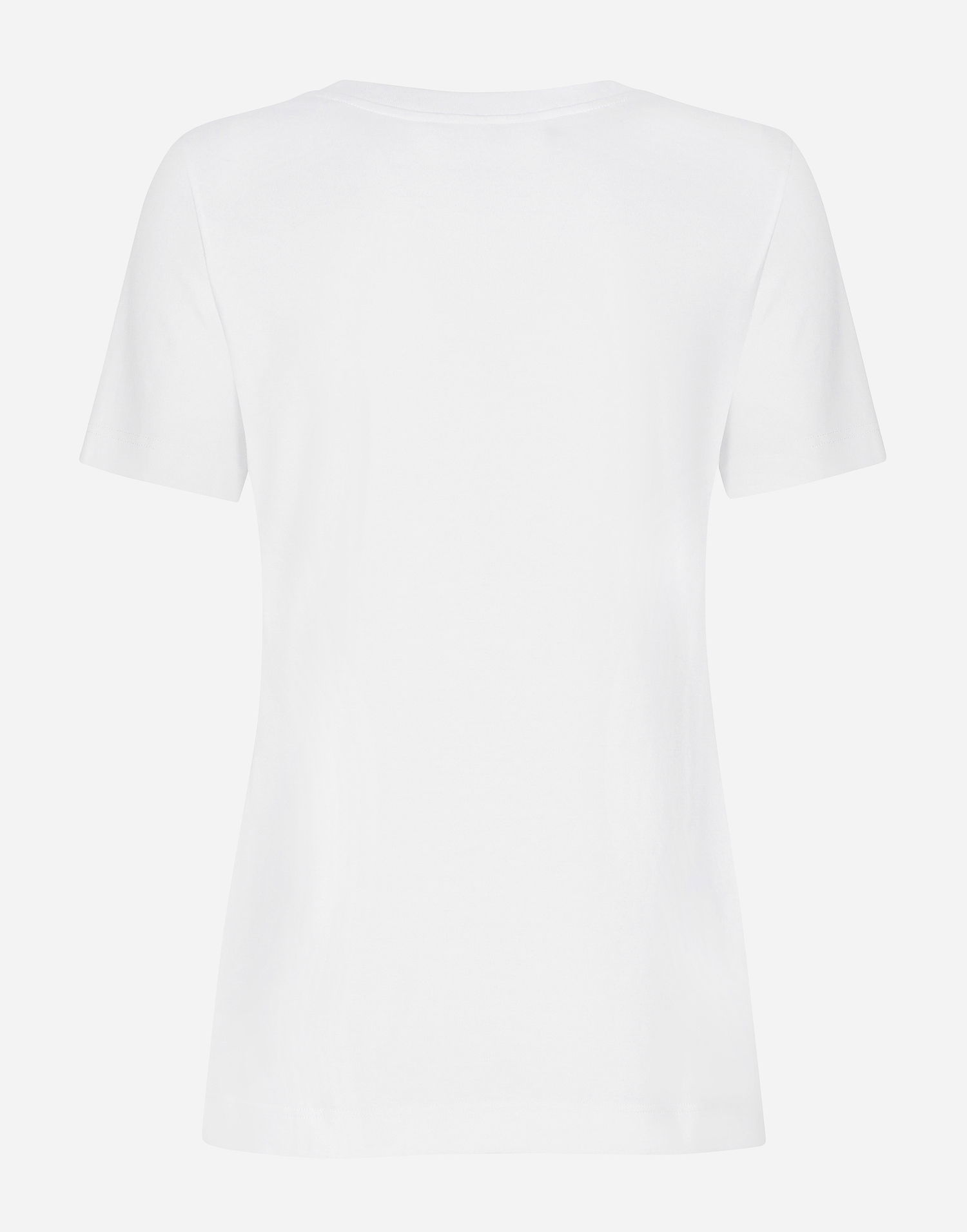 Tričko Dolce & Gabbana Jersey T-shirt With Dg Logo Patch Biela | F8M68ZGDB9OW0800, 1
