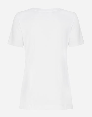Tričko Dolce & Gabbana Jersey T-shirt With Dg Logo Patch Biela | F8M68ZGDB9OW0800, 1