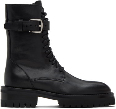 Kabáty Ann Demeulemeester Ann Demeulemeester Cisse Leather Lace-Up Boots Čierna | 2302-W-B05-LT049-099, 0