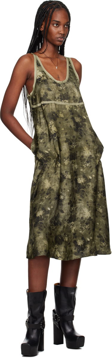 Šaty R13 R13 Taped Tank Midi Dress Zelené | R13WR379-R463B, 3