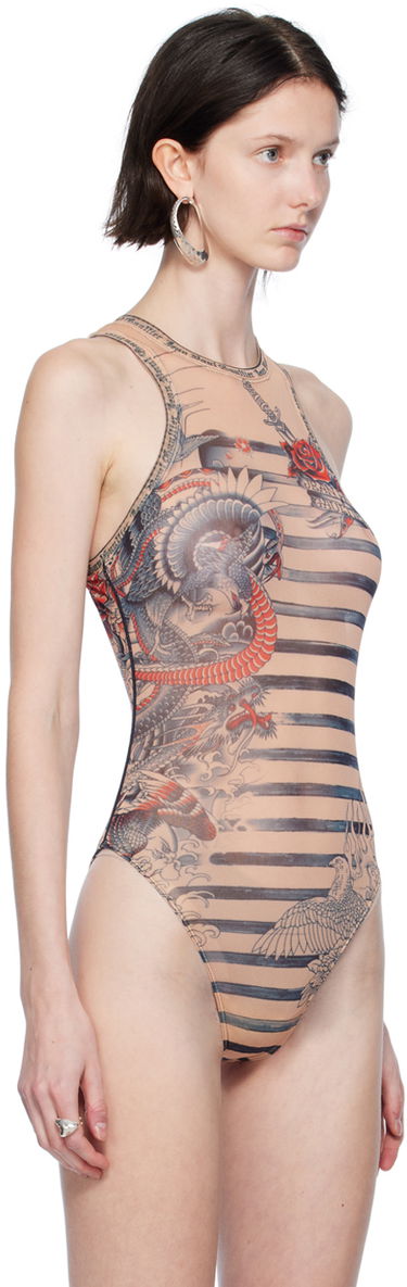 Body Jean Paul Gaultier Mariniere Bodysuit Béžová | 23/15-F-BD010-T537-635030, 3