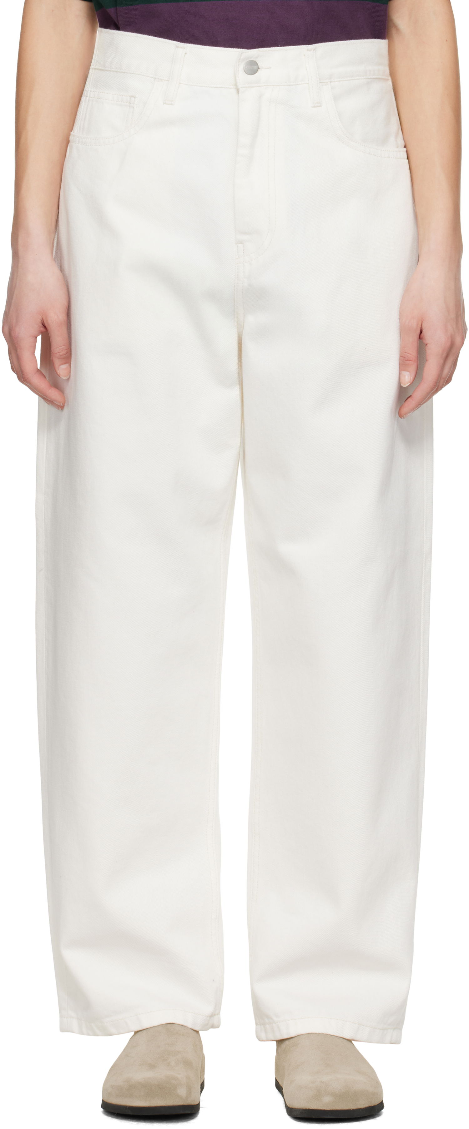Džínsy Carhartt WIP Brandon Loose-Fit Jeans Biela | I031918 0202, 0