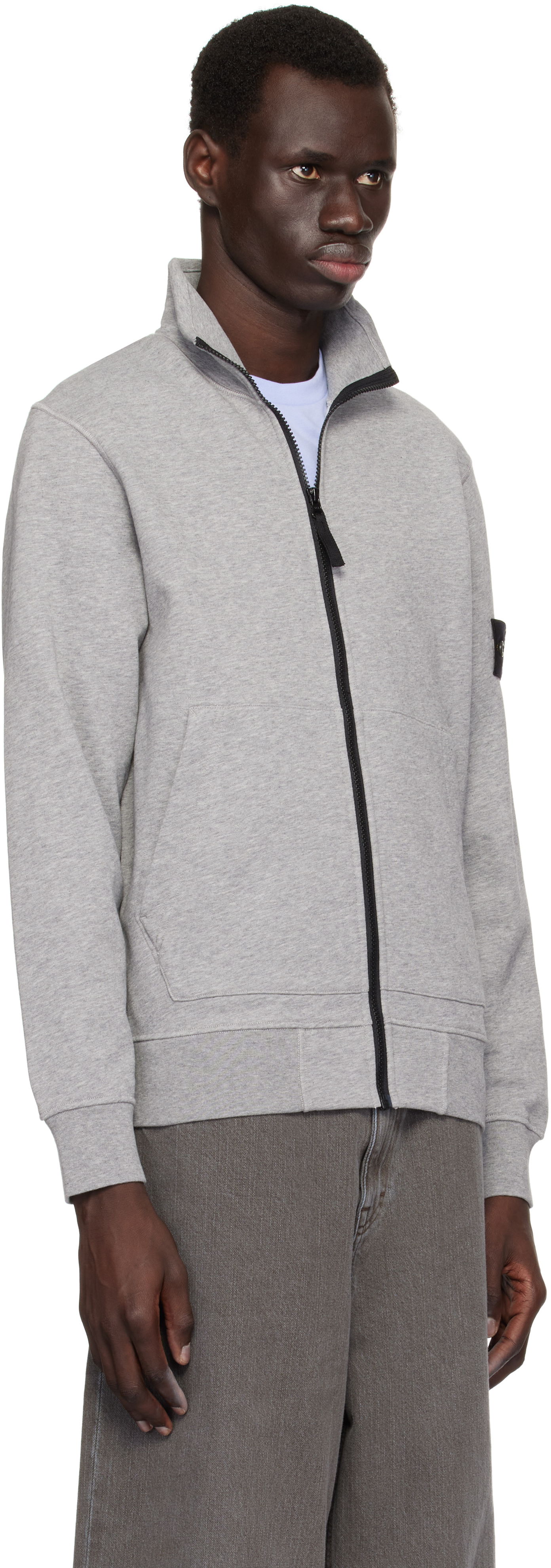 Mikina Stone Island Stone Island Logo Patch Sweatshirt Šedá | K1S156100643S0051, 1