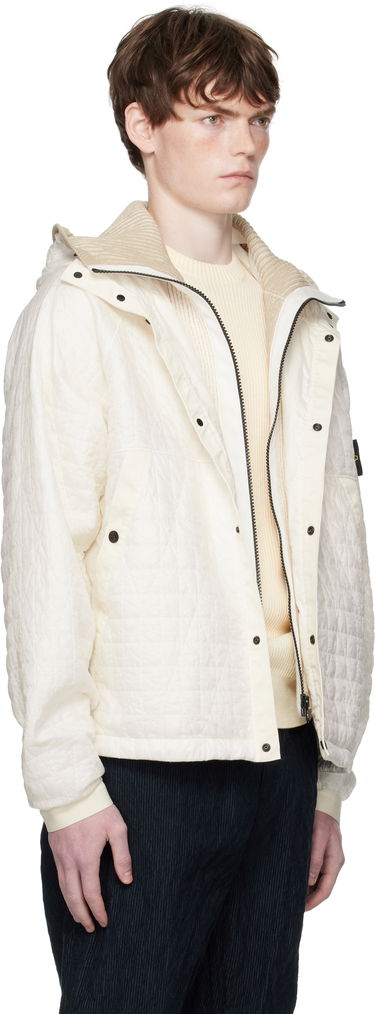 Bunda Stone Island Stone Island Quilted Crinkled Reps Hooded Jacket Biela | K2S15 4100023 S0186, 1