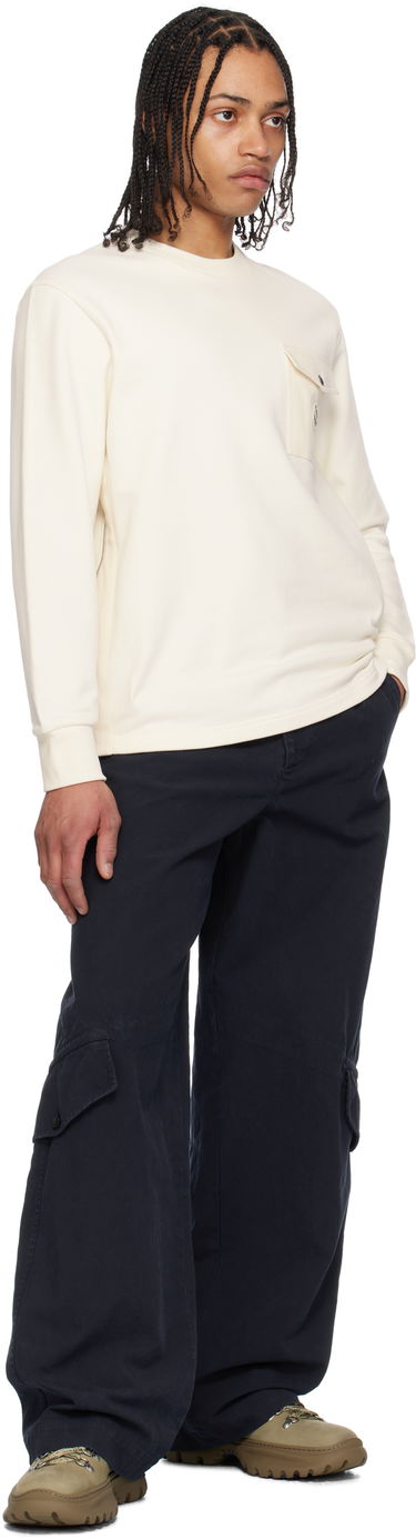 Sveter Moncler Moncler Cotton Pocket Sweatshirt Biela | K10918G0006789AUJ, 3