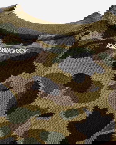 Sveter BAPE 1st Camo Jacquard College Crewneck Sweatshirt Zelené | 1L30113307 GREEN, 3