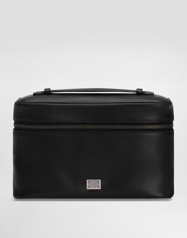 Cestovná taška Dolce & Gabbana Dolce & Gabbana Calfskin Nappa Leather Toiletry Bag Čierna | BT3339AV95680999, 0