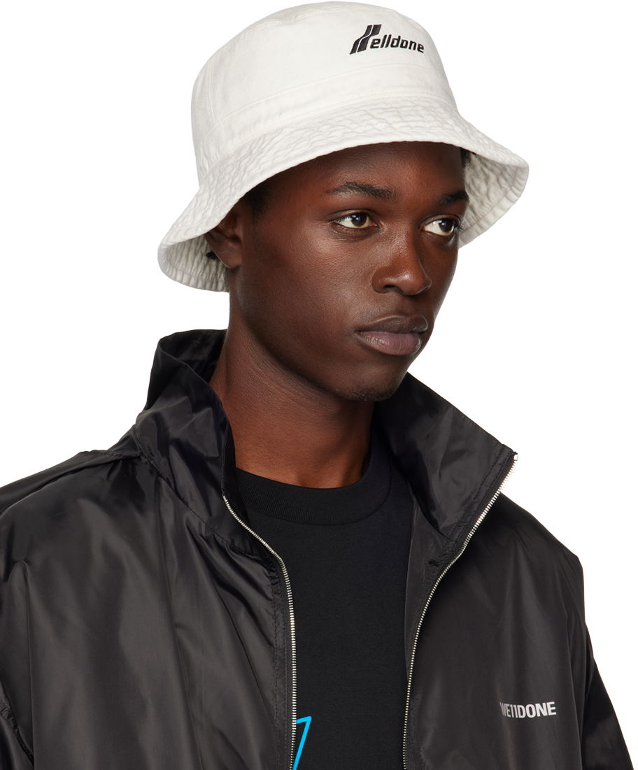 Klobúk We11done We11done Washed WD Logo Bucket Hat Biela | WD-AH3-22-426-U-WH, 1