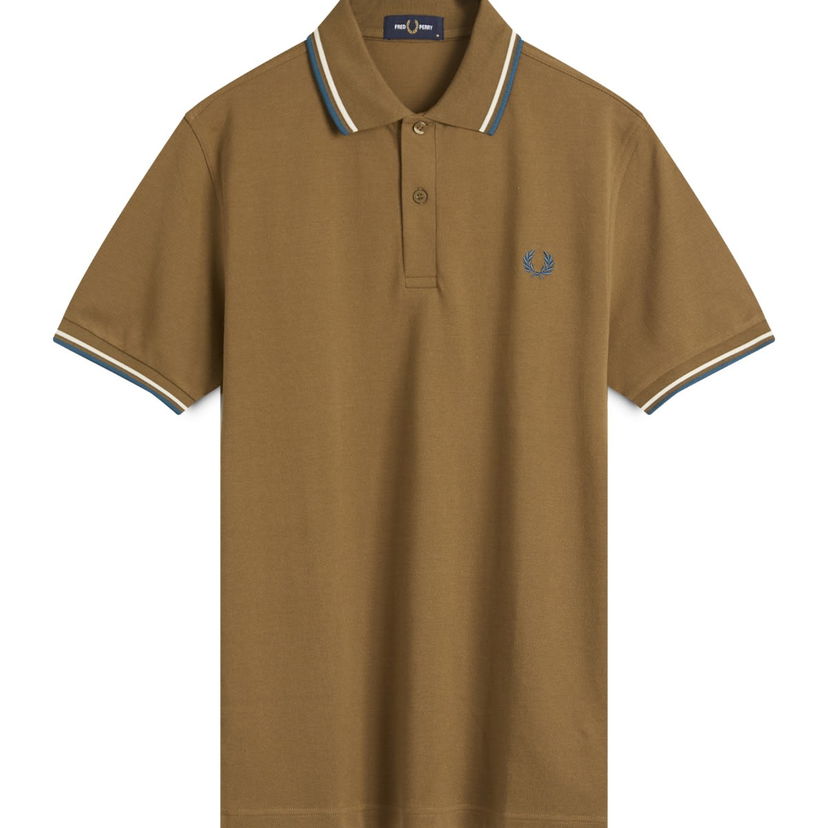Polo tričko Fred Perry Fred Perry Twin Tipped Polo Shirt, Size Large Hnedá | M3600-Z60
