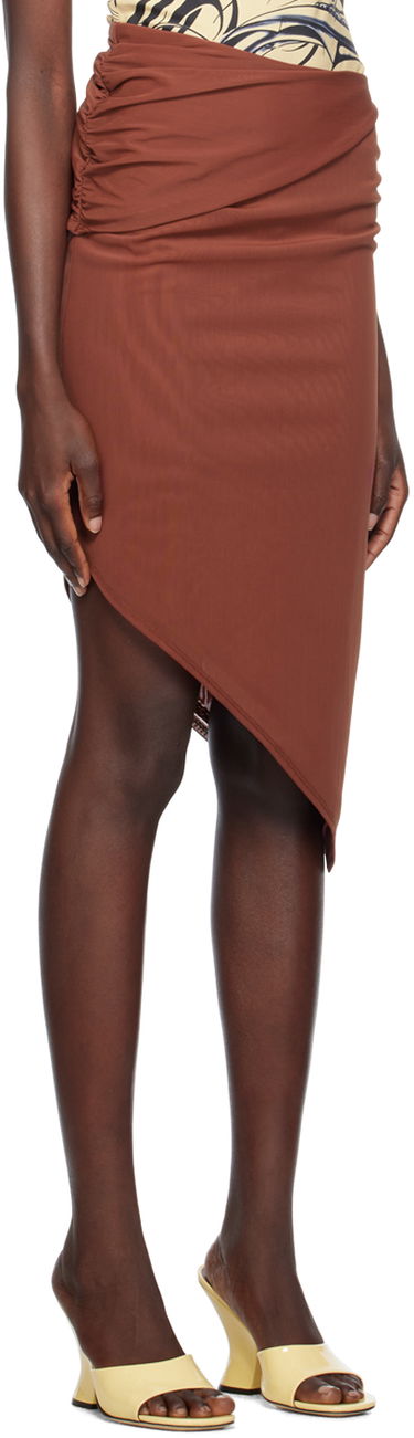 Sukňa Miaou Miaou Mona Asymmetrical Skirt Hnedá | 4040PM3SAB, 1