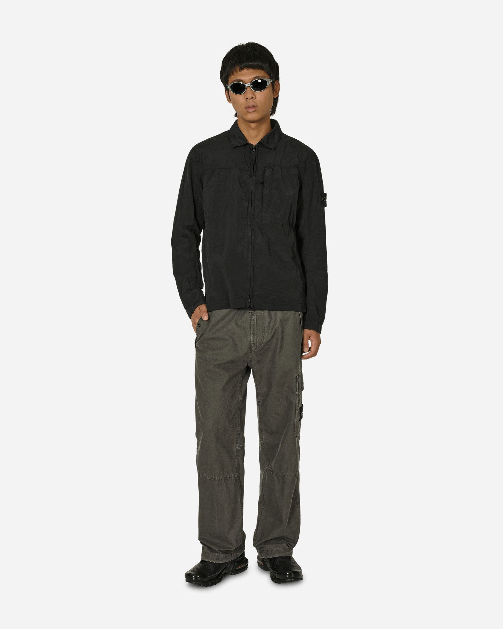 Nylon Metal Overshirt Black