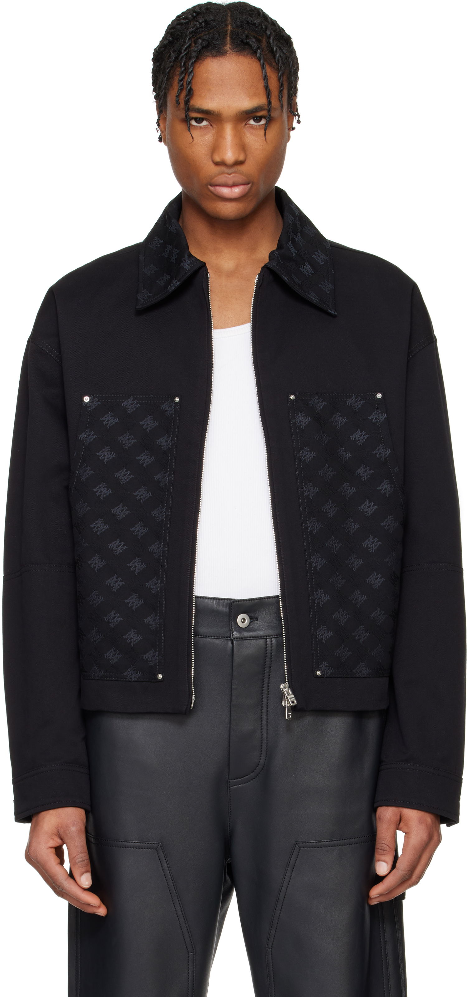 Bunda AMIRI AMIRI MA Quad Jacquard Work Jacket Čierna | AMOUWJ1003, 0