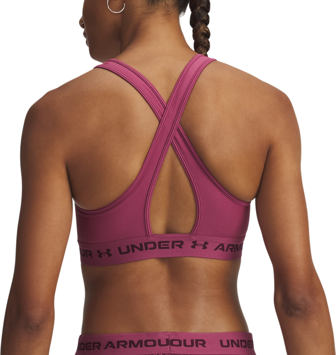 Podprsenka Under Armour Crossback Mid Bra Fialová | 1361034-659, 1