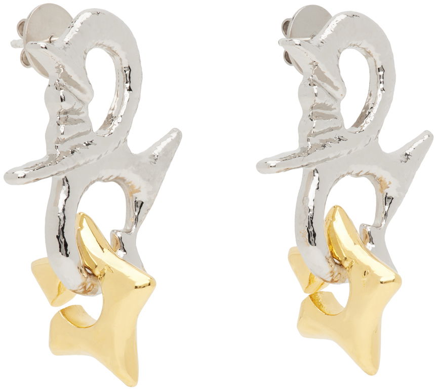 Náušnice Chopova Lowena Chopova Lowena Entwined Star Drop Earrings Metalická | 6439, 1