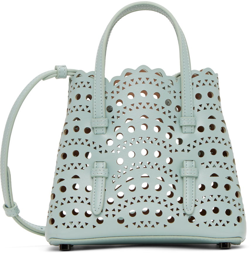 Tote bag Alaïa Mina 16 Cutout Leather Tote Bag Zelené | AA1S06716C0A29, 0