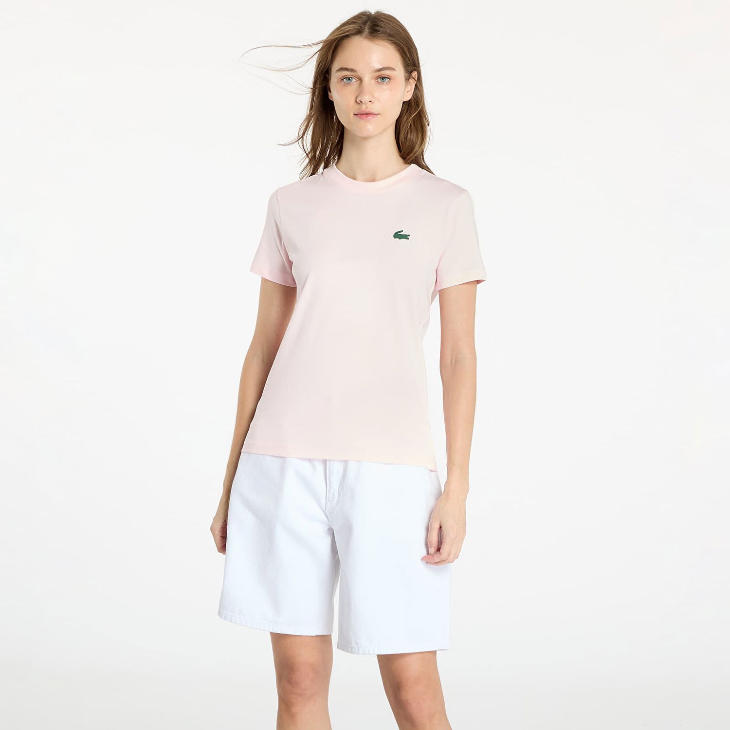 Tričko Lacoste Turtle Neck Tee-Shirt Flamingo Béžová | TF9246 T03, 0