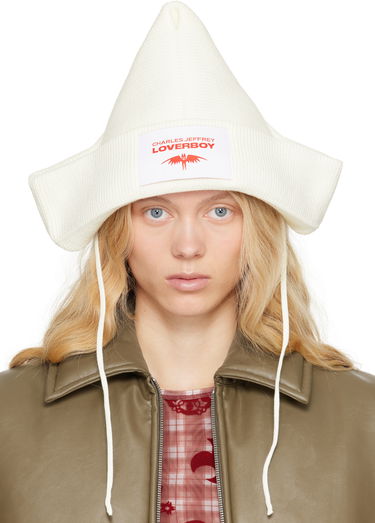 Klobúk Charles Jeffrey Loverboy Charles Jeffrey LOVERBOY Paper Boat Knit Beanie Biela | 54130702, 0