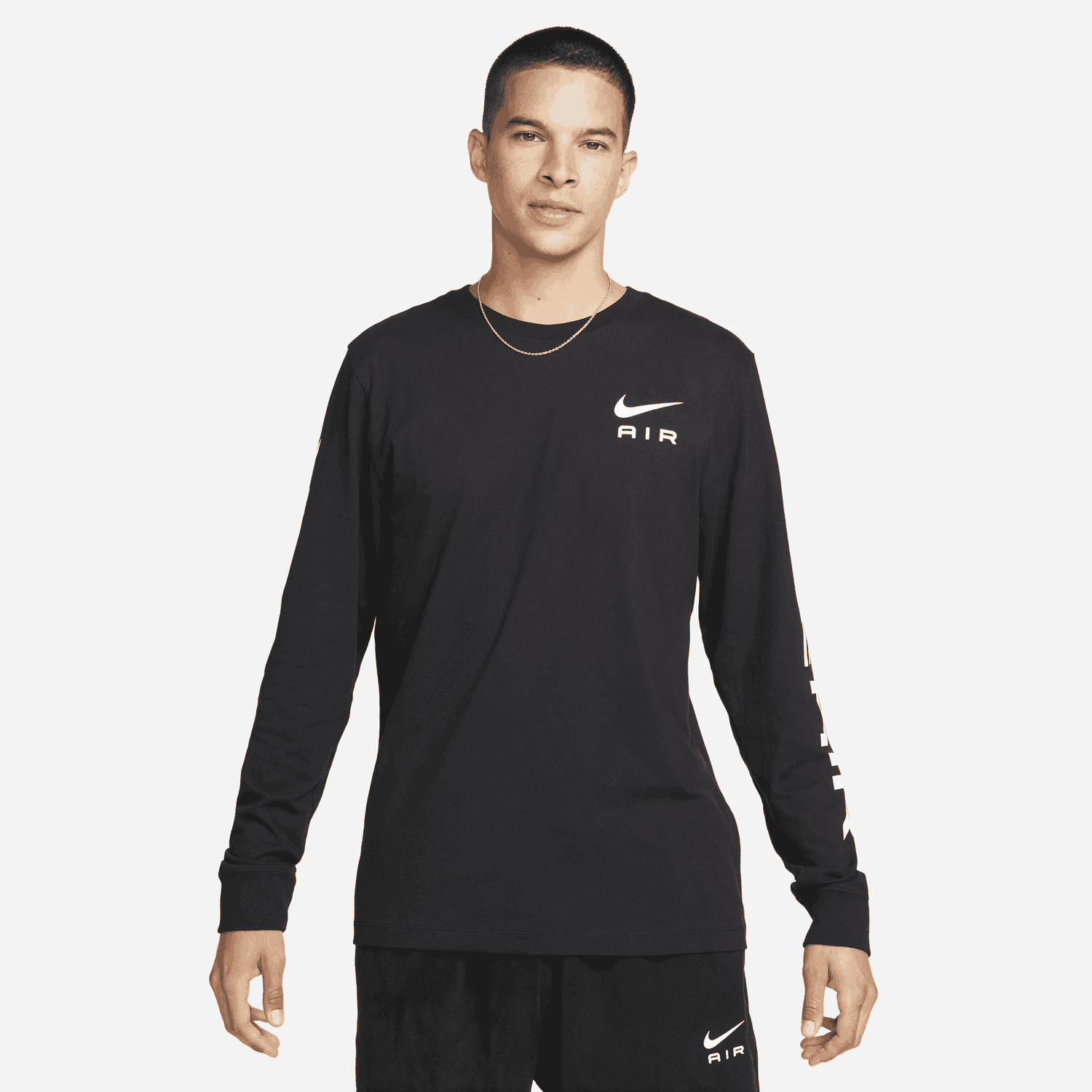 Tričko Nike Nike Air Long Sleeve T-Shirt Čierna | DX1009-010, 0