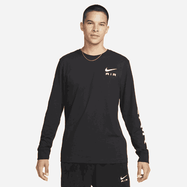 Tričko Nike Nike Air Long Sleeve T-Shirt Čierna | DX1009-010, 0