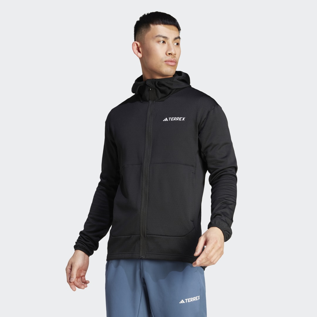 Bunda adidas Performance Terrex Xperior Light Fleece Hooded Jacket Čierna | IB1832, 0
