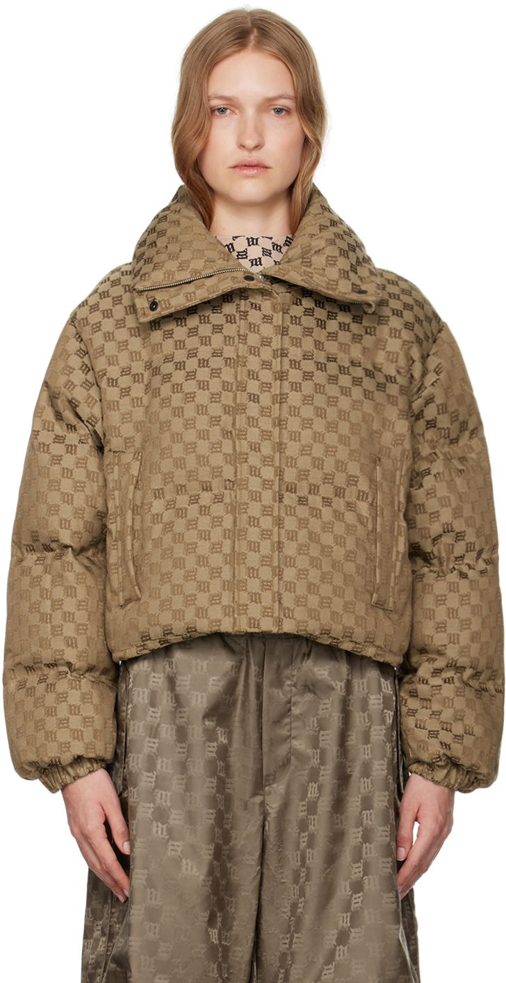 Prešívaná bunda MISBHV Beige Jacquard Monogram Puffer Jacket Béžová | 241W402